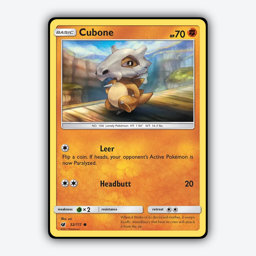 Cubone 052/111 - Crimson Invasion Set - Card Rug