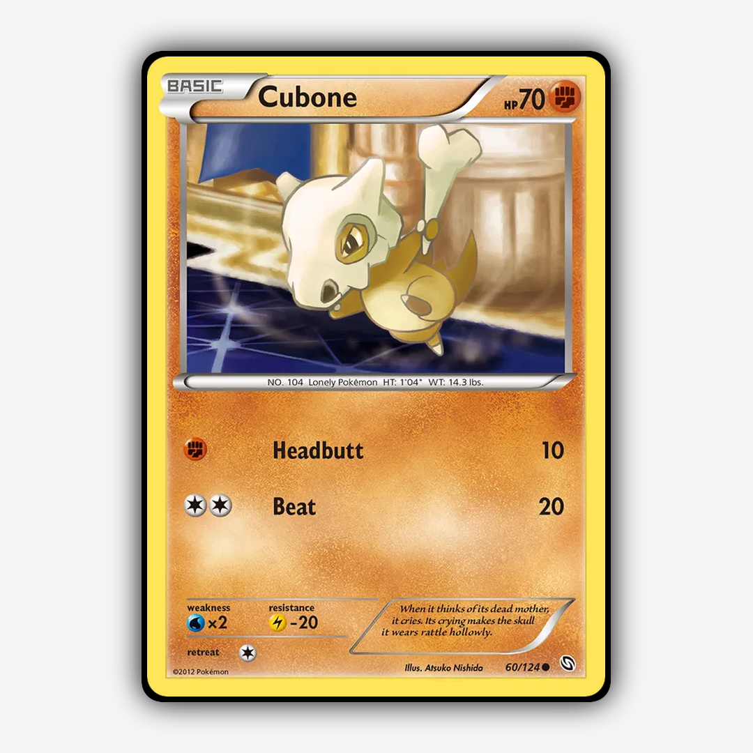 Cubone 060/124 - Dragons Exalted Set - Card Rug