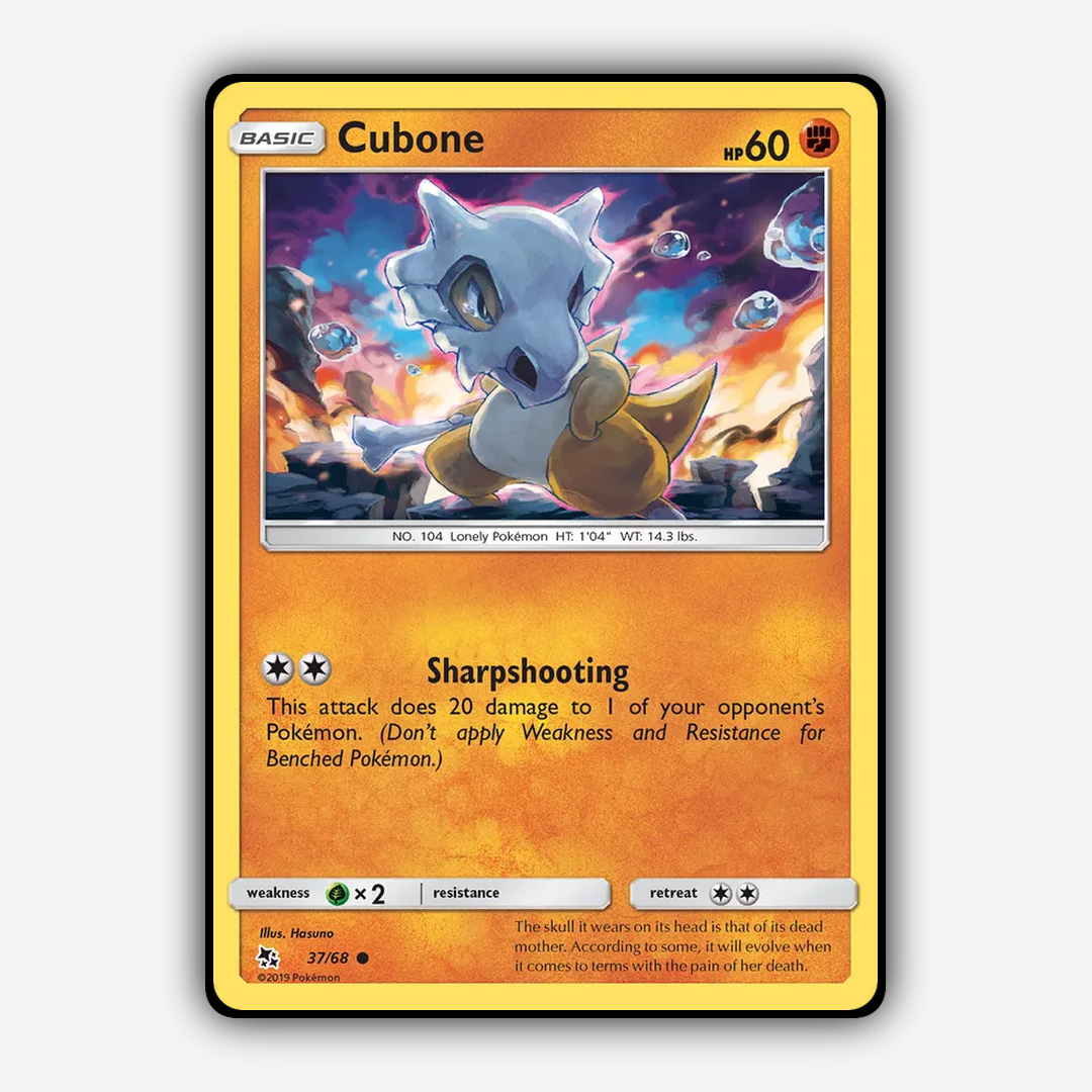 Cubone 037/68 - Hidden Fates Set - Card Rug