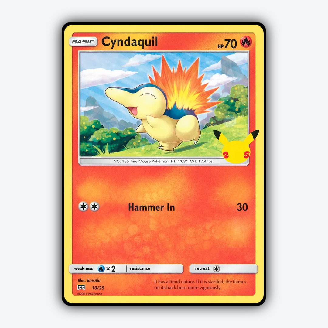 Cyndaquil 010/25 - McDonald's Collection 2021 Set - Card Rug