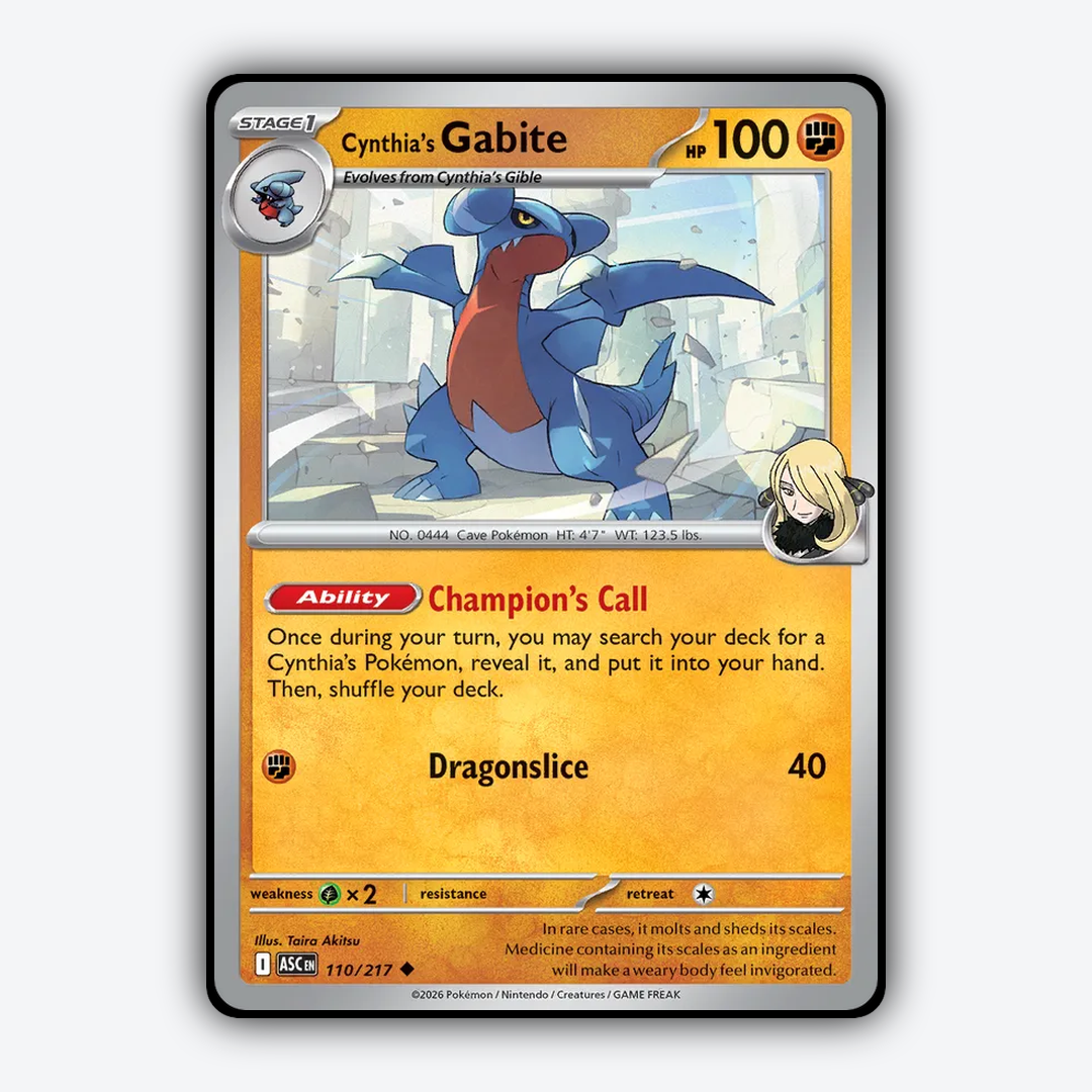 Cynthia's Gabite 110/217 - Ascended Heroes Set - Card Rug