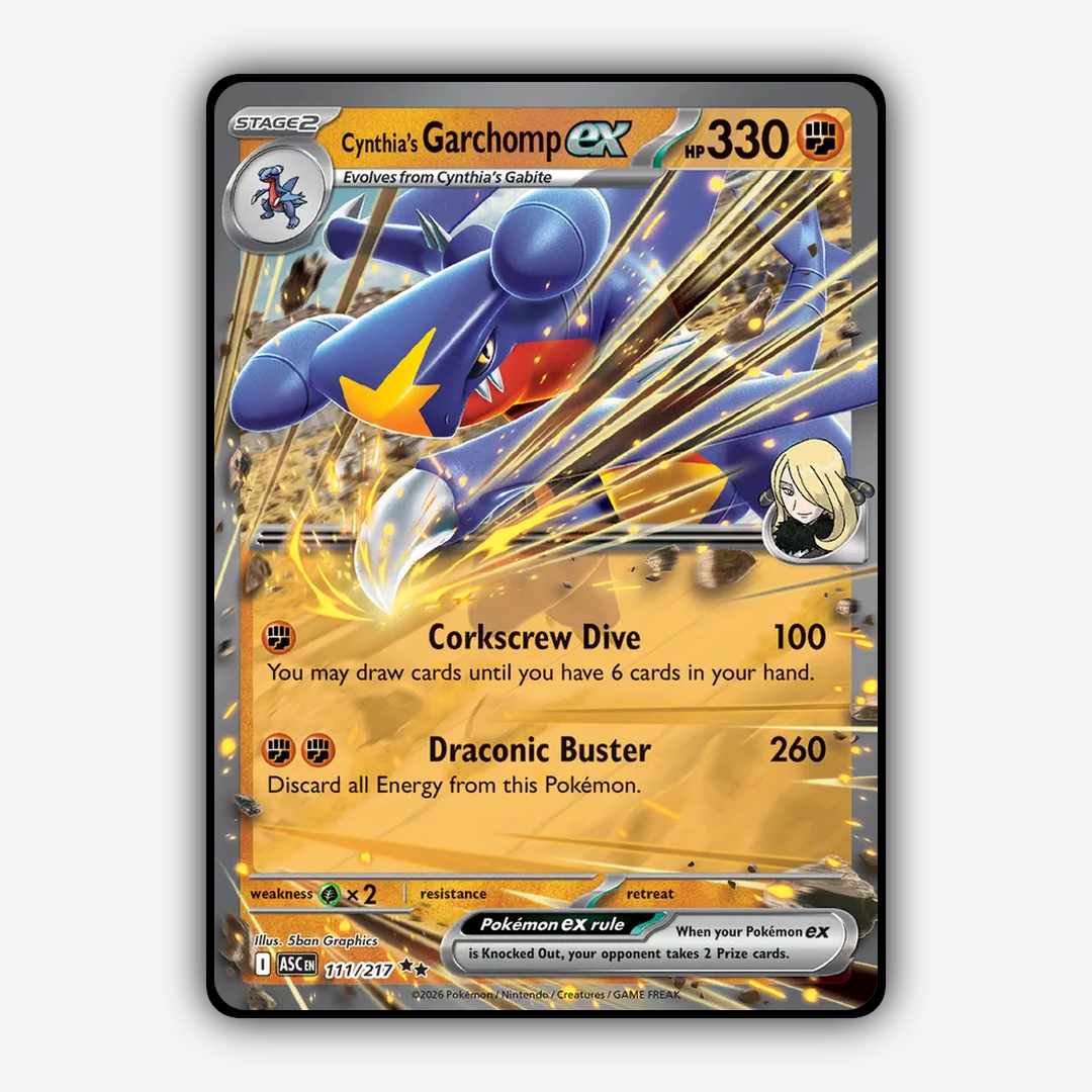 Cynthia's Garchomp ex 111/217 - Ascended Heroes Set - Card Rug
