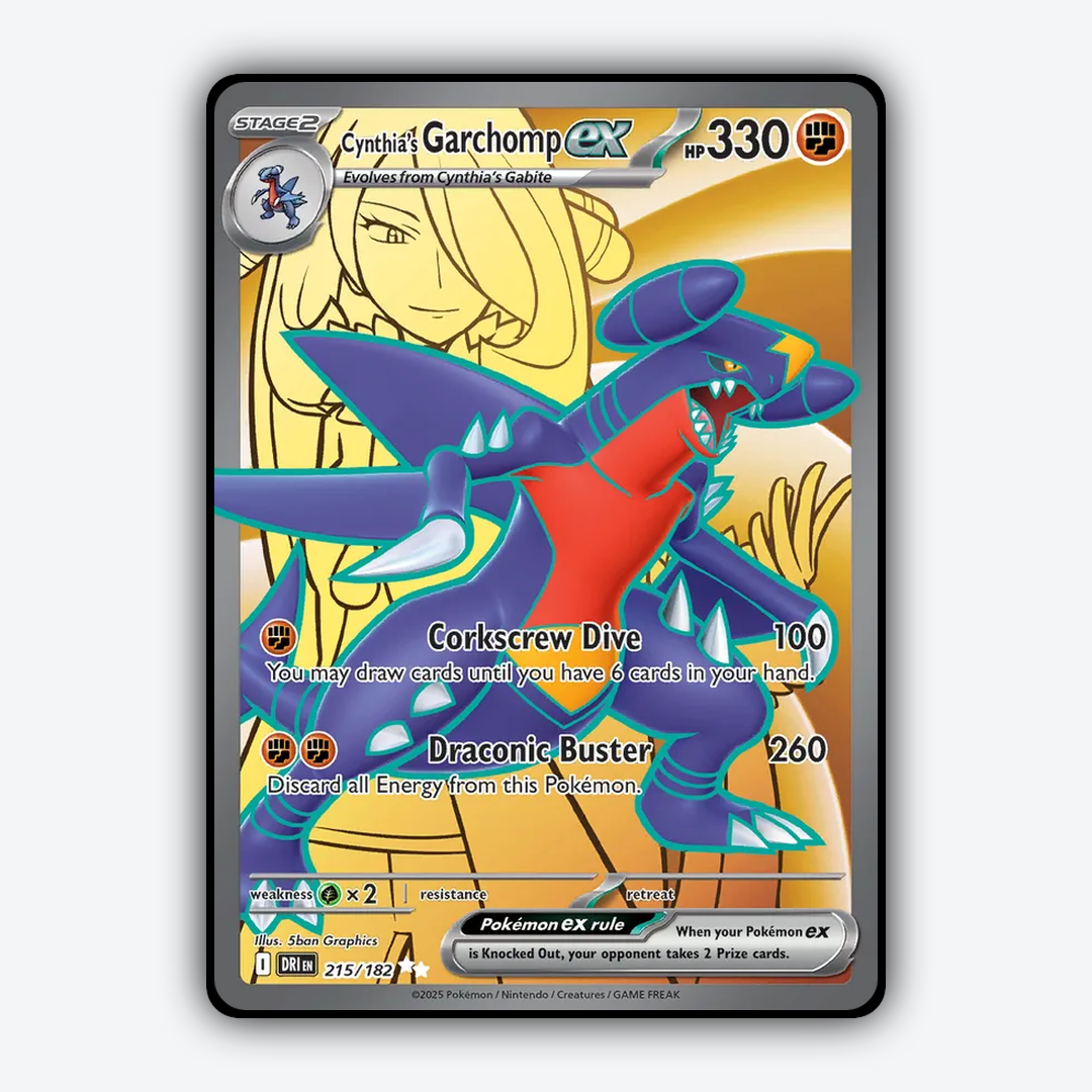 Cynthia's Garchomp ex #215 - Destined Rivals Set - Card Rug