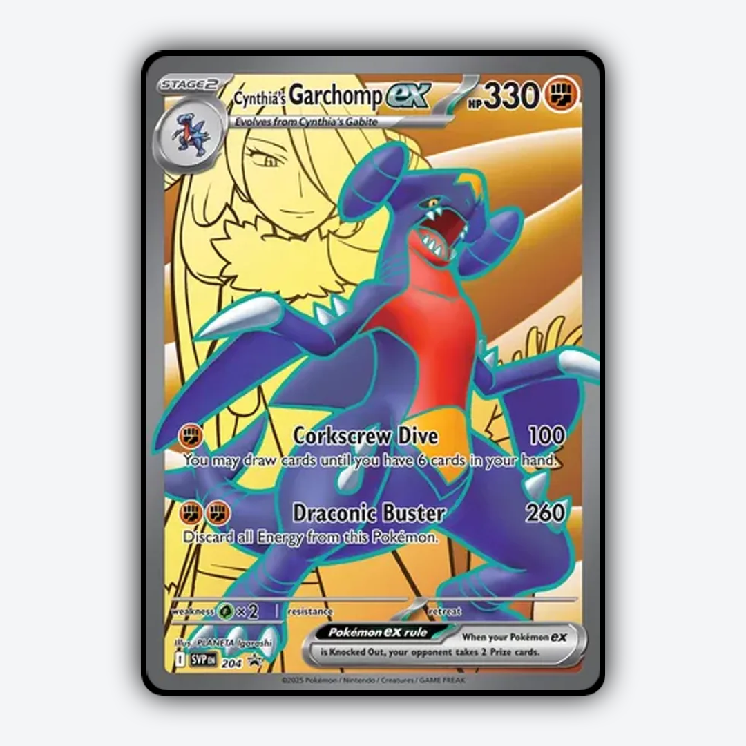 Cynthia’s Garchomp ex #204 - Scarlet & Violet Black Star Promos Set - Card Rug