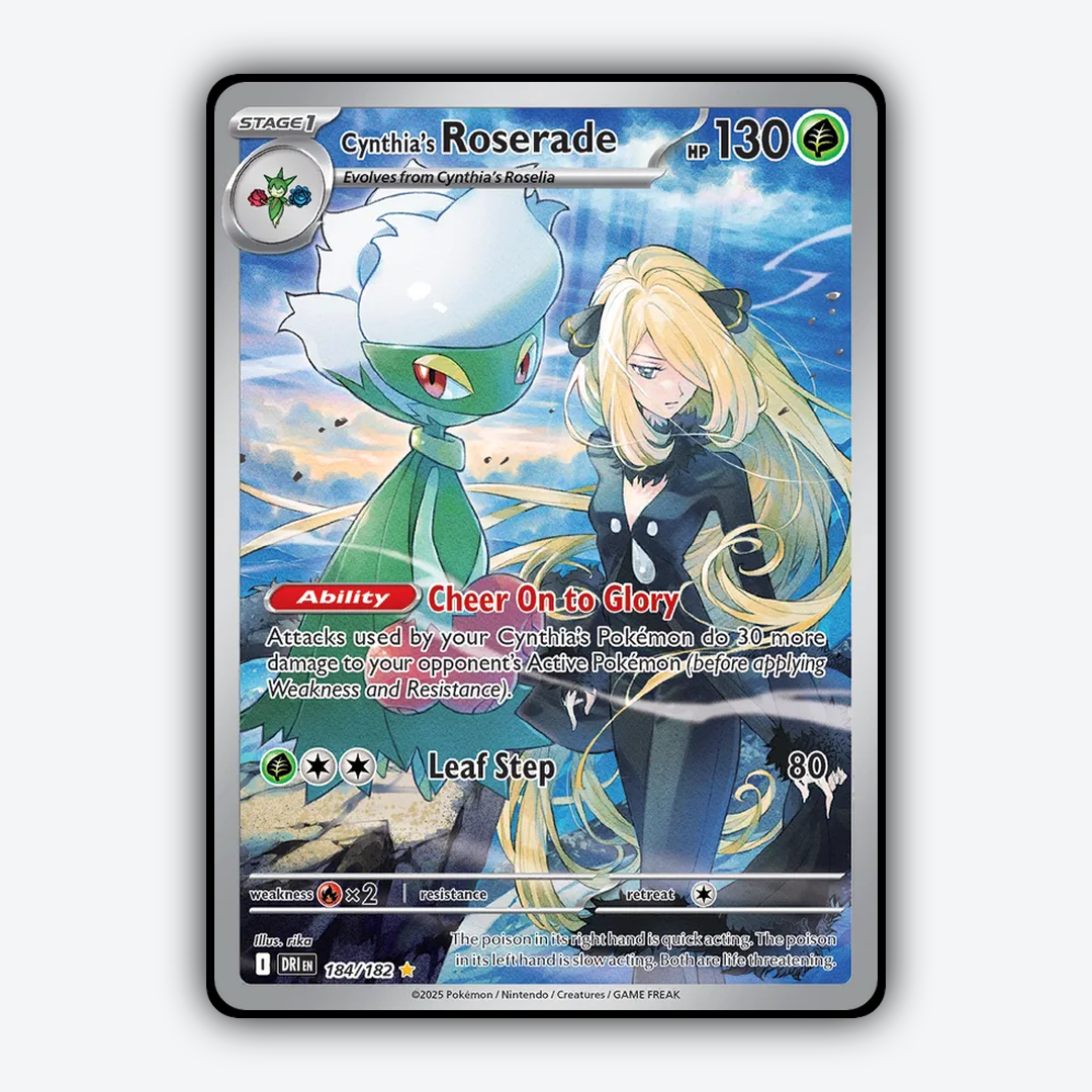 Cynthia's Roserade #184 - Destined Rivals Set - Card Rug