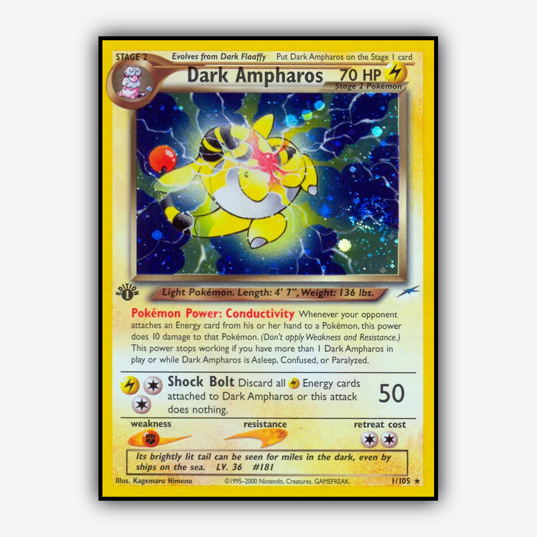 Dark Ampharos 001/105 - Neo Destiny Set - Card Rug