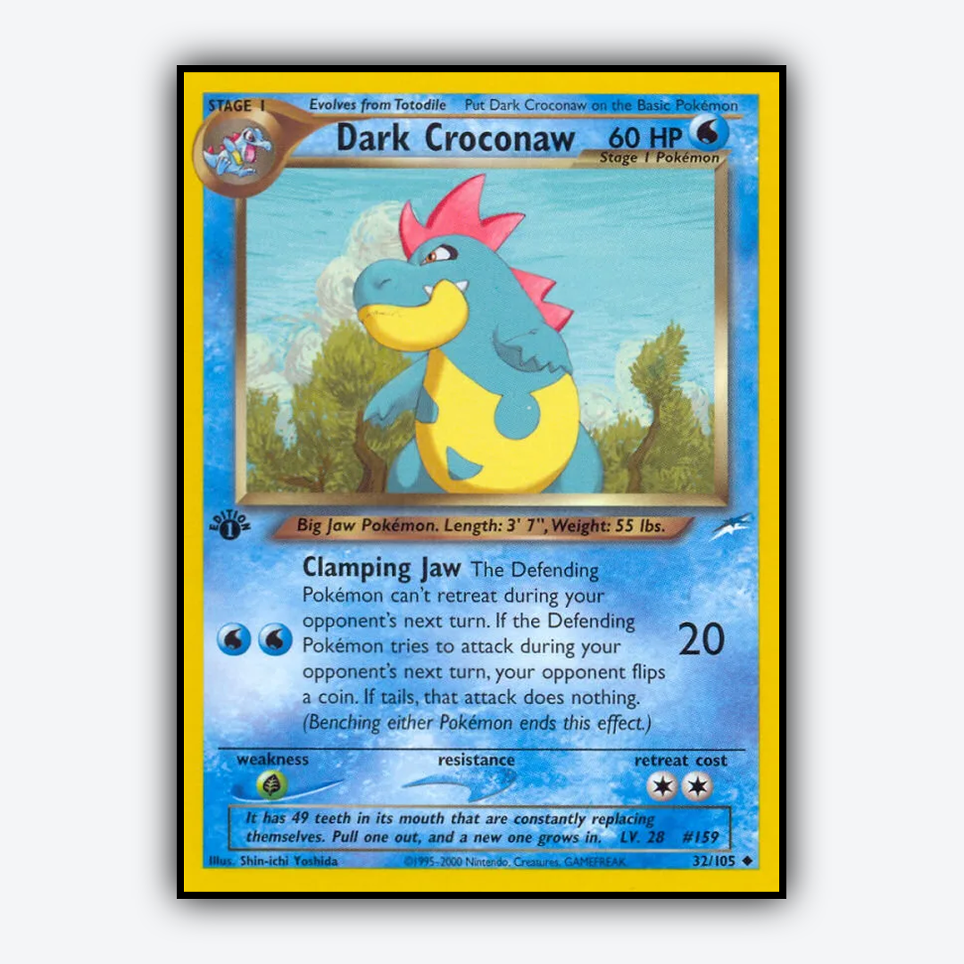 Dark Croconaw 032/105 - Neo Destiny Set - Card Rug