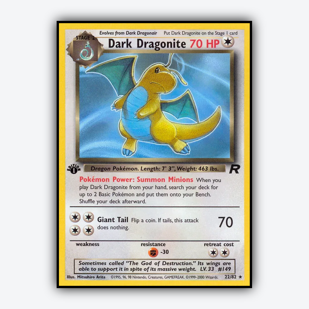 Dark Dragonite 022/82 - Team Rocket Set - Card Rug