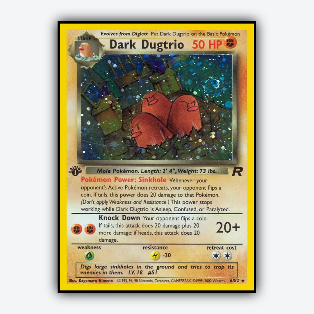 Dark Dugtrio 006/82 - Team Rocket Set - Card Rug