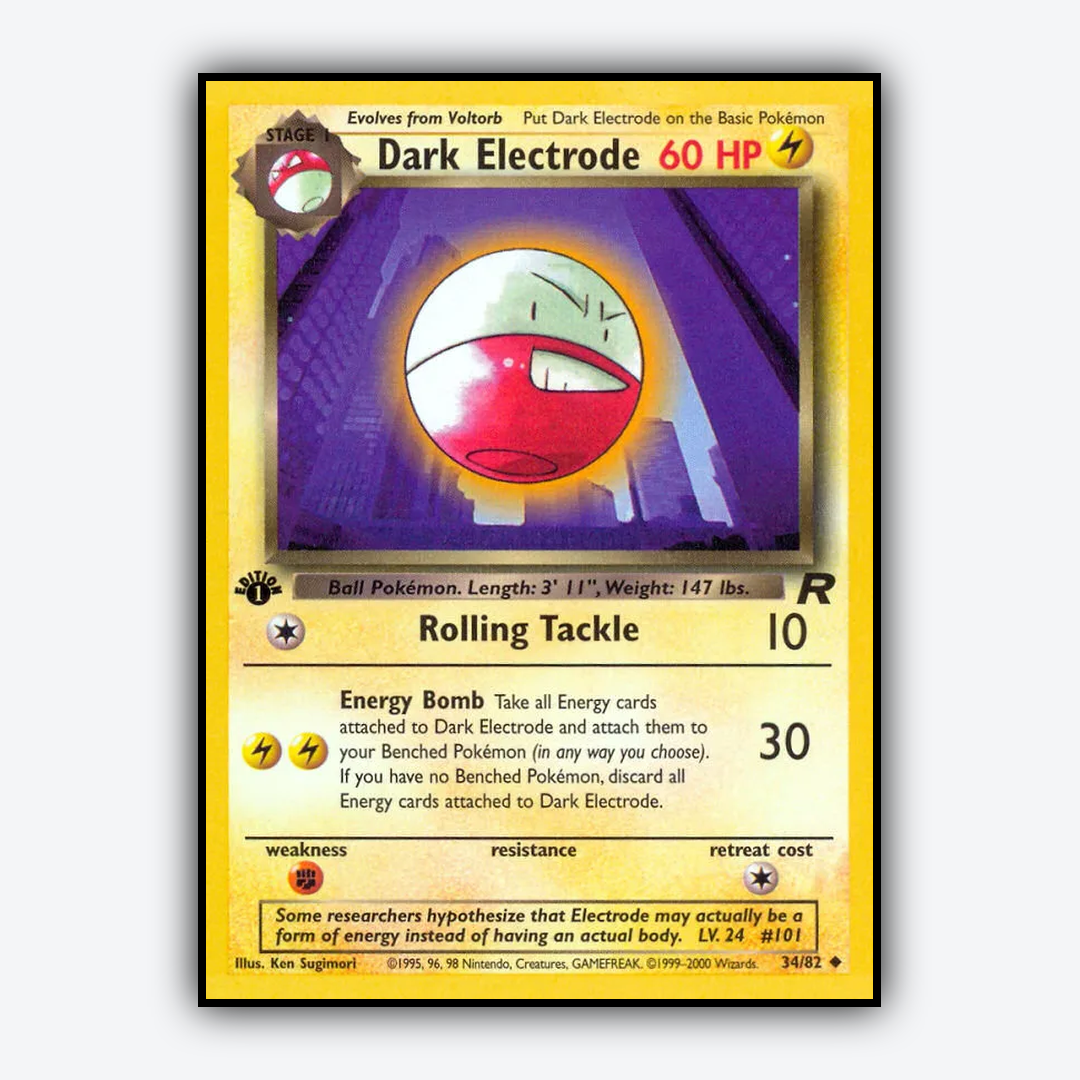 Dark Electrode 034/82 - Team Rocket Set - Card Rug