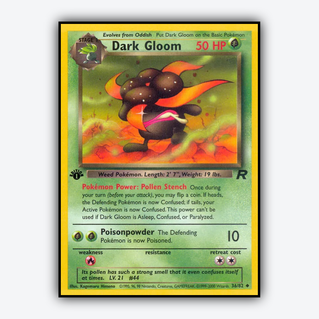 Dark Gloom 036/82 - Team Rocket Set - Card Rug