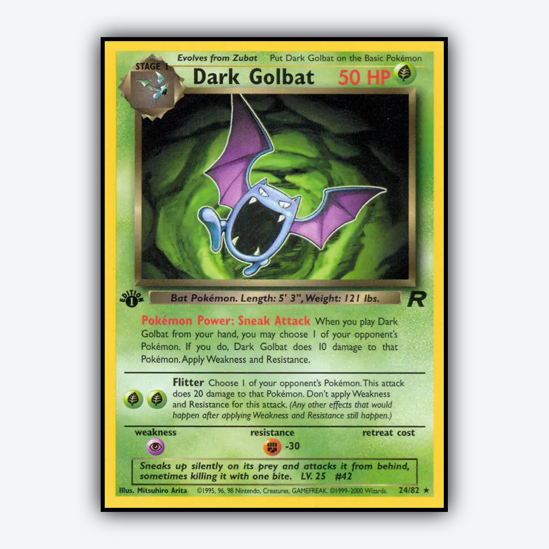 Dark Golbat 024/82 - Team Rocket Set - Card Rug
