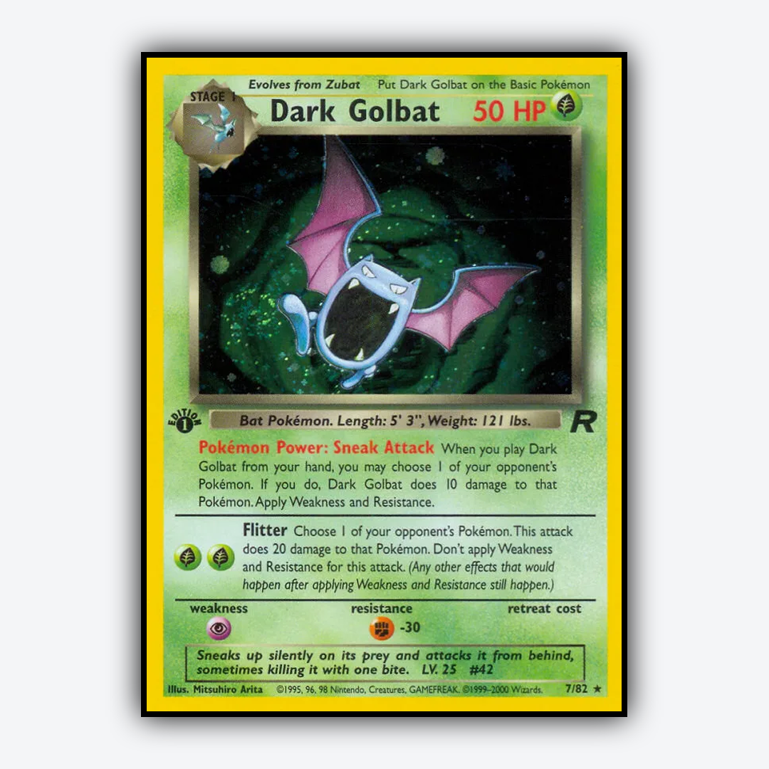 Dark Golbat 007/82 - Team Rocket Set - Card Rug