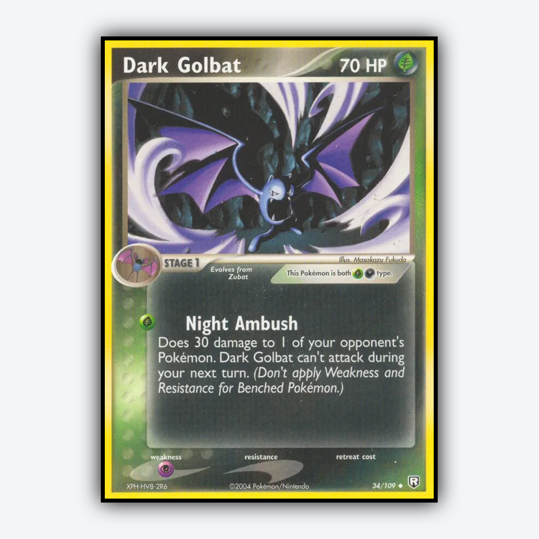 Dark Golbat 034/109 - Team Rocket Returns Set - Card Rug