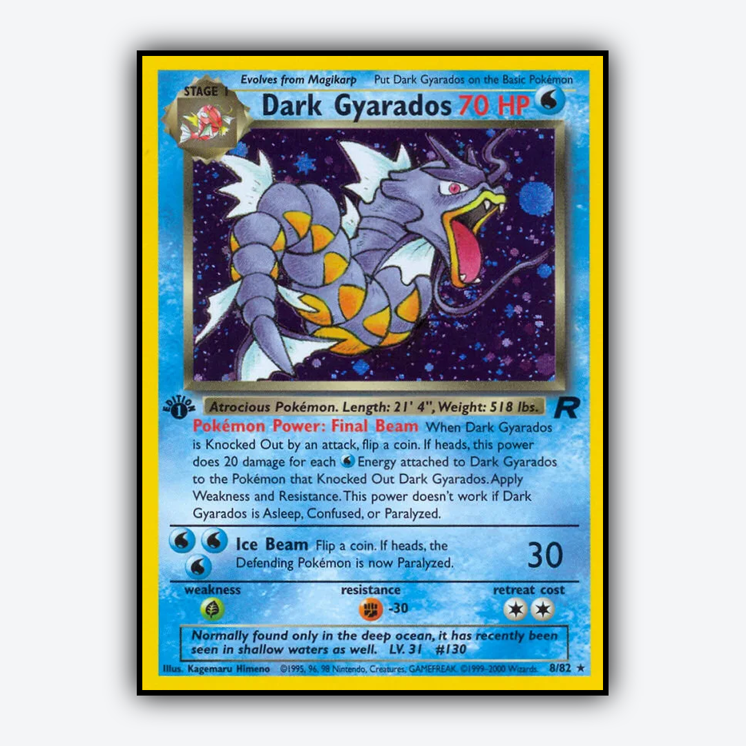 Dark Gyarados 008/82 - Team Rocket Set - Card Rug