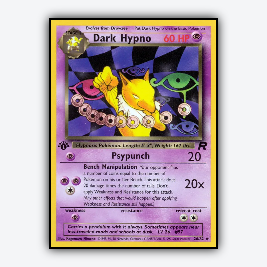 Dark Hypno 026/82 - Team Rocket Set - Card Rug