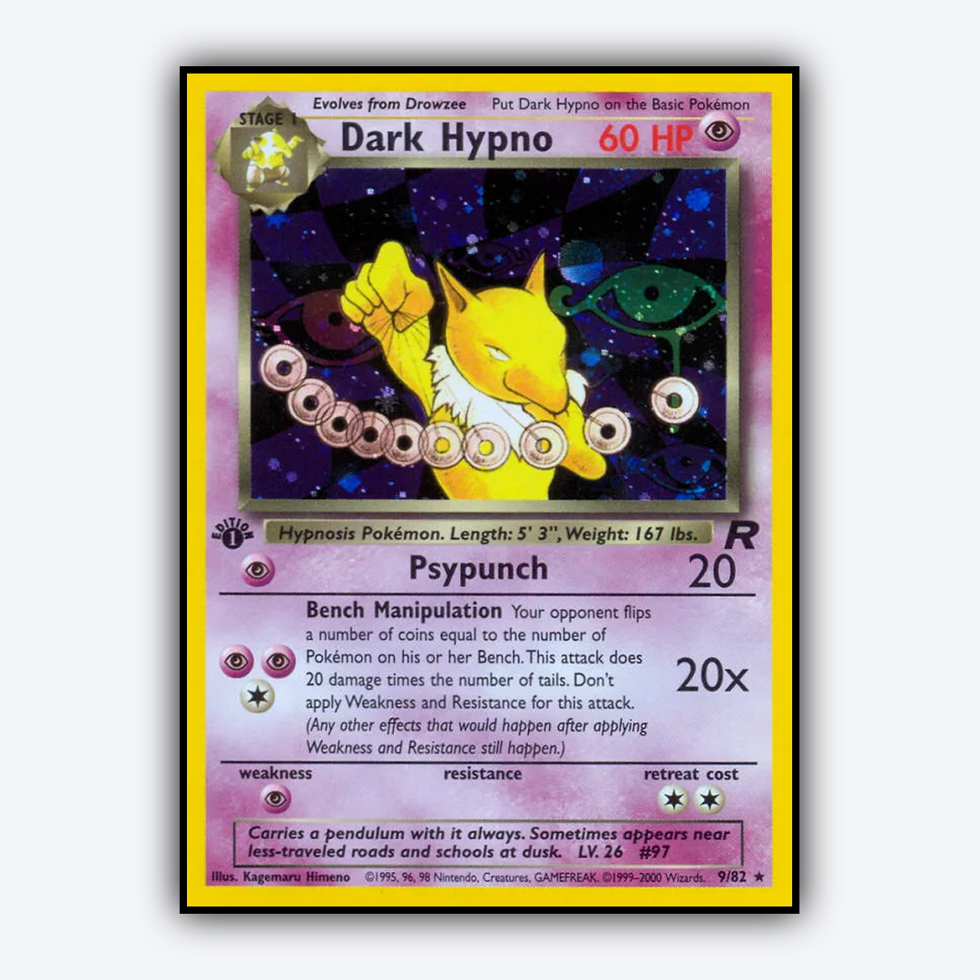 Dark Hypno 009/82 - Team Rocket Set - Card Rug