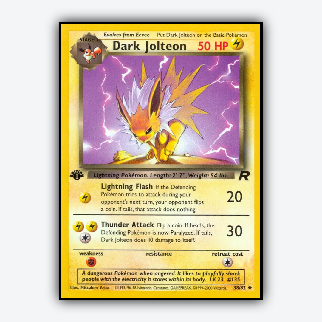 Dark Jolteon 038/82 - Team Rocket Set - Card Rug