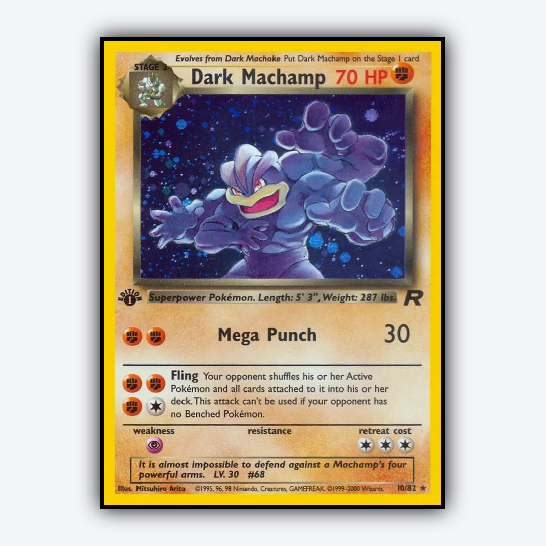 Dark Machamp 010/82 - Team Rocket Set - Card Rug