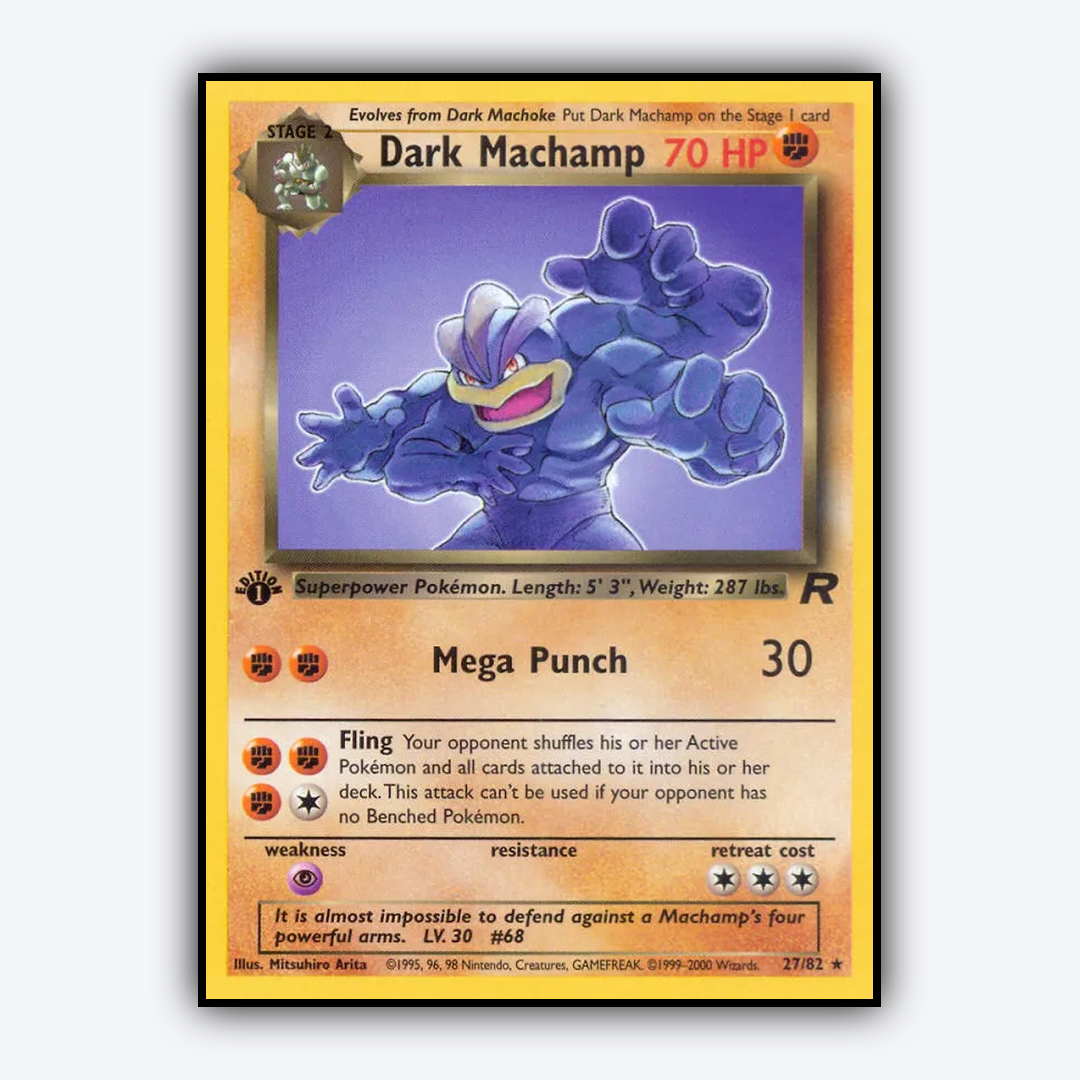 Dark Machamp 027/82 - Team Rocket Set - Card Rug
