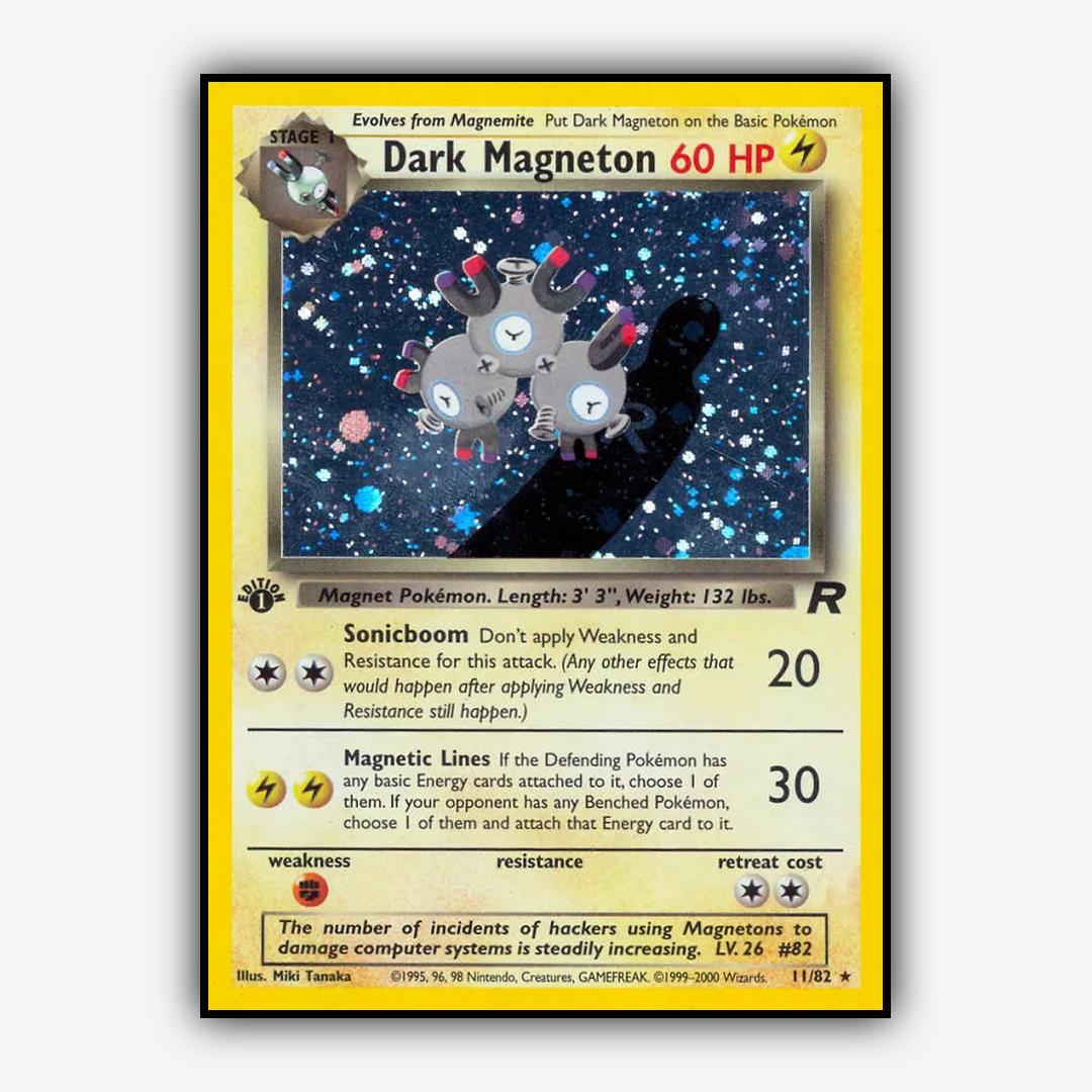 Dark Magneton 011/82 - Team Rocket Set - Card Rug