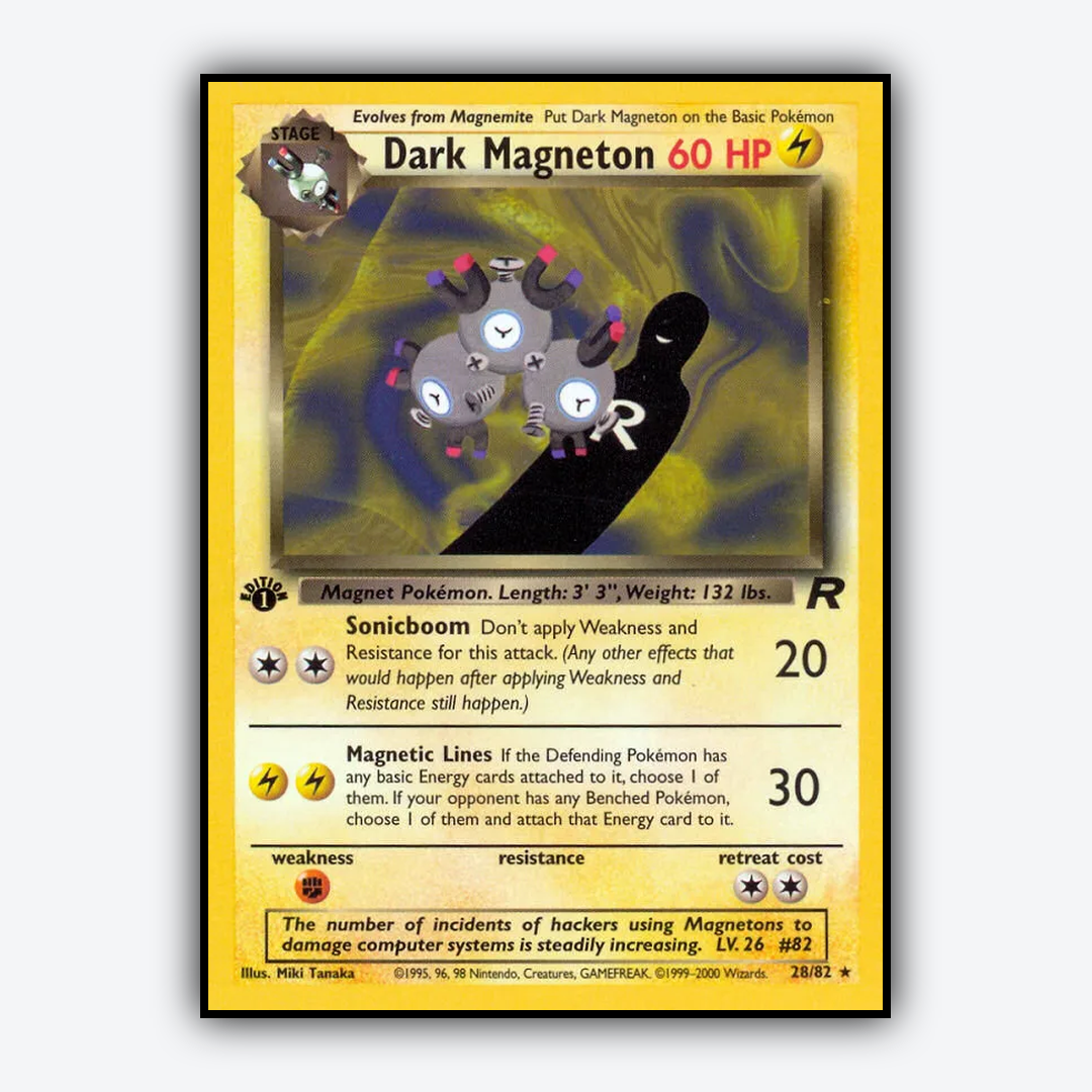 Dark Magneton 028/82 - Team Rocket Set - Card Rug