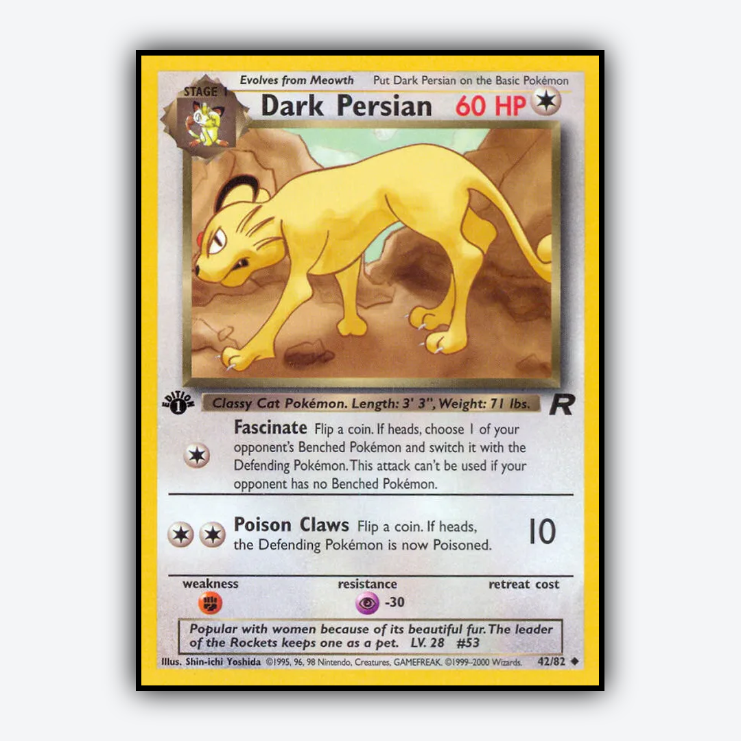 Dark Persian 042/82 - Team Rocket Set - Card Rug