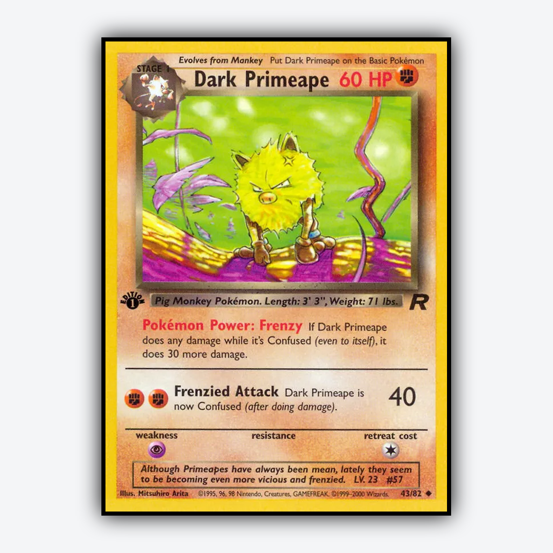 Dark Primeape 043/82 - Team Rocket Set - Card Rug