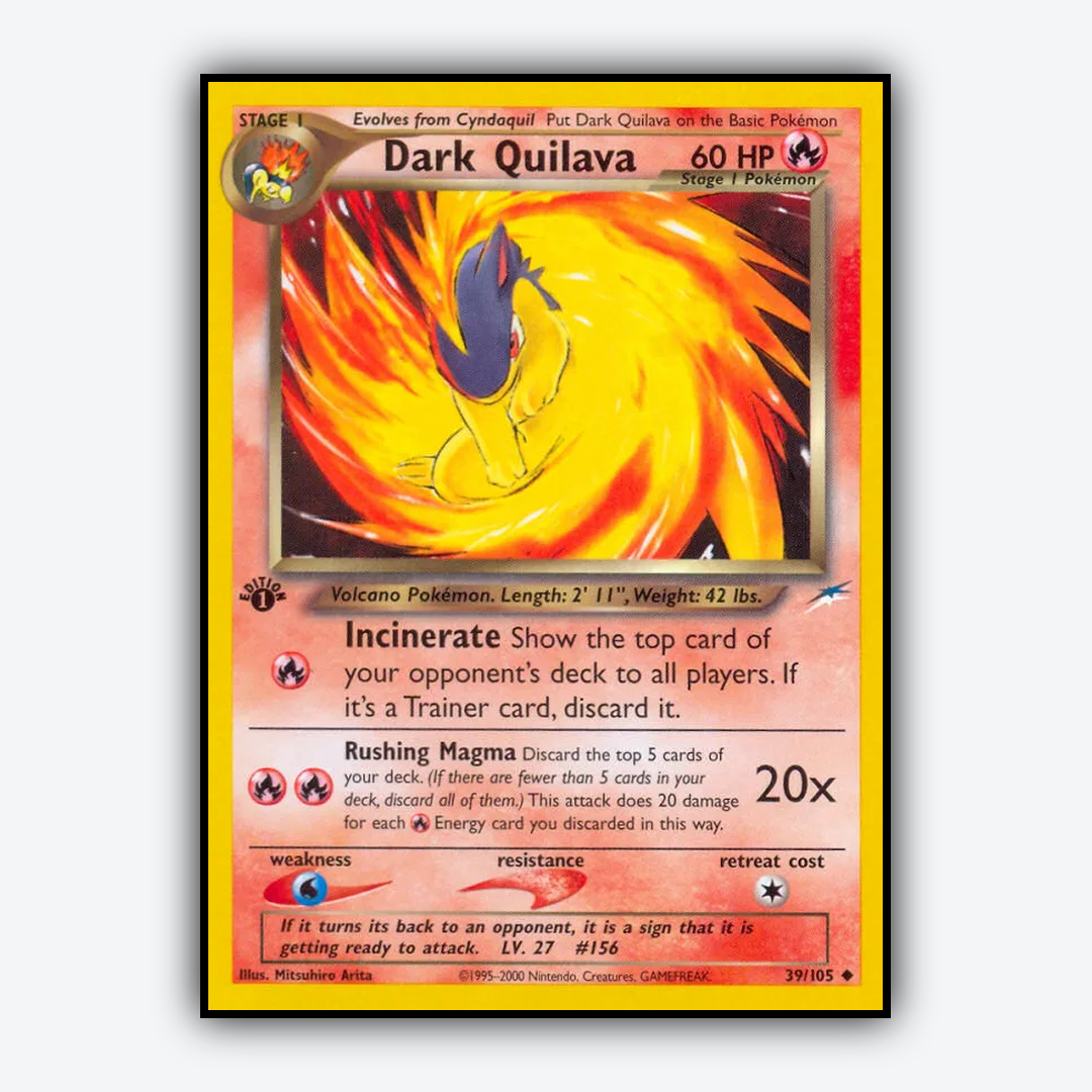 Dark Quilava 039/105 - Neo Destiny Set - Card Rug