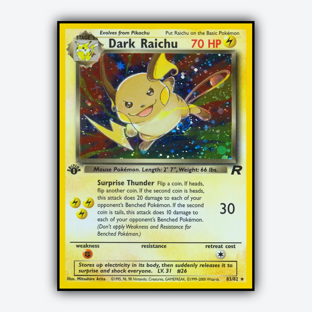 Dark Raichu 083/82 - Team Rocket Set - Card Rug