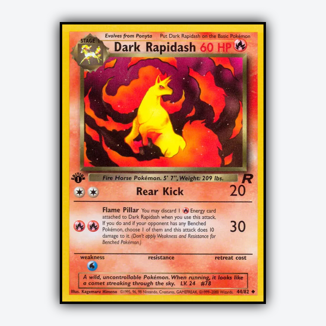 Dark Rapidash 044/82 - Team Rocket Set - Card Rug