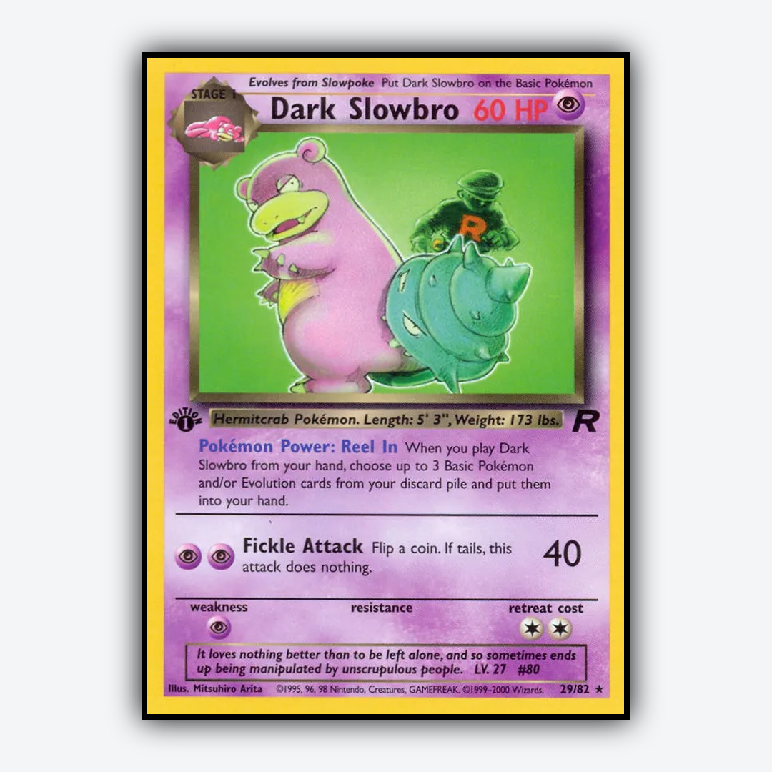 Dark Slowbro 029/82 - Team Rocket Set - Card Rug