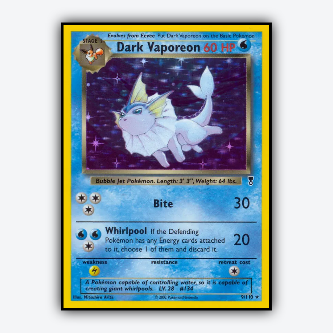 Dark Vaporeon 009/110 - Legendary Collection Set - Card Rug