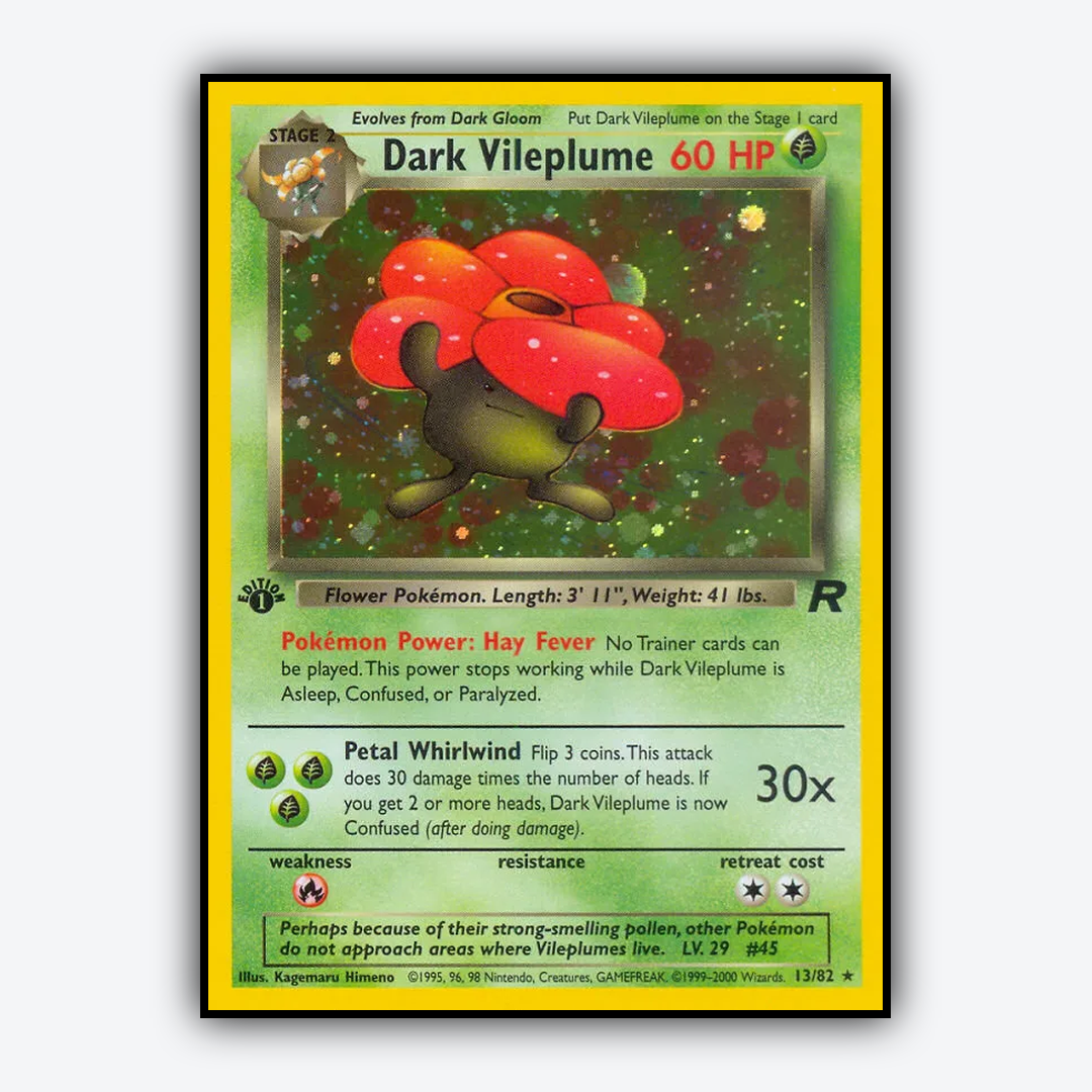 Dark Vileplume 013/82 - Team Rocket Set - Card Rug