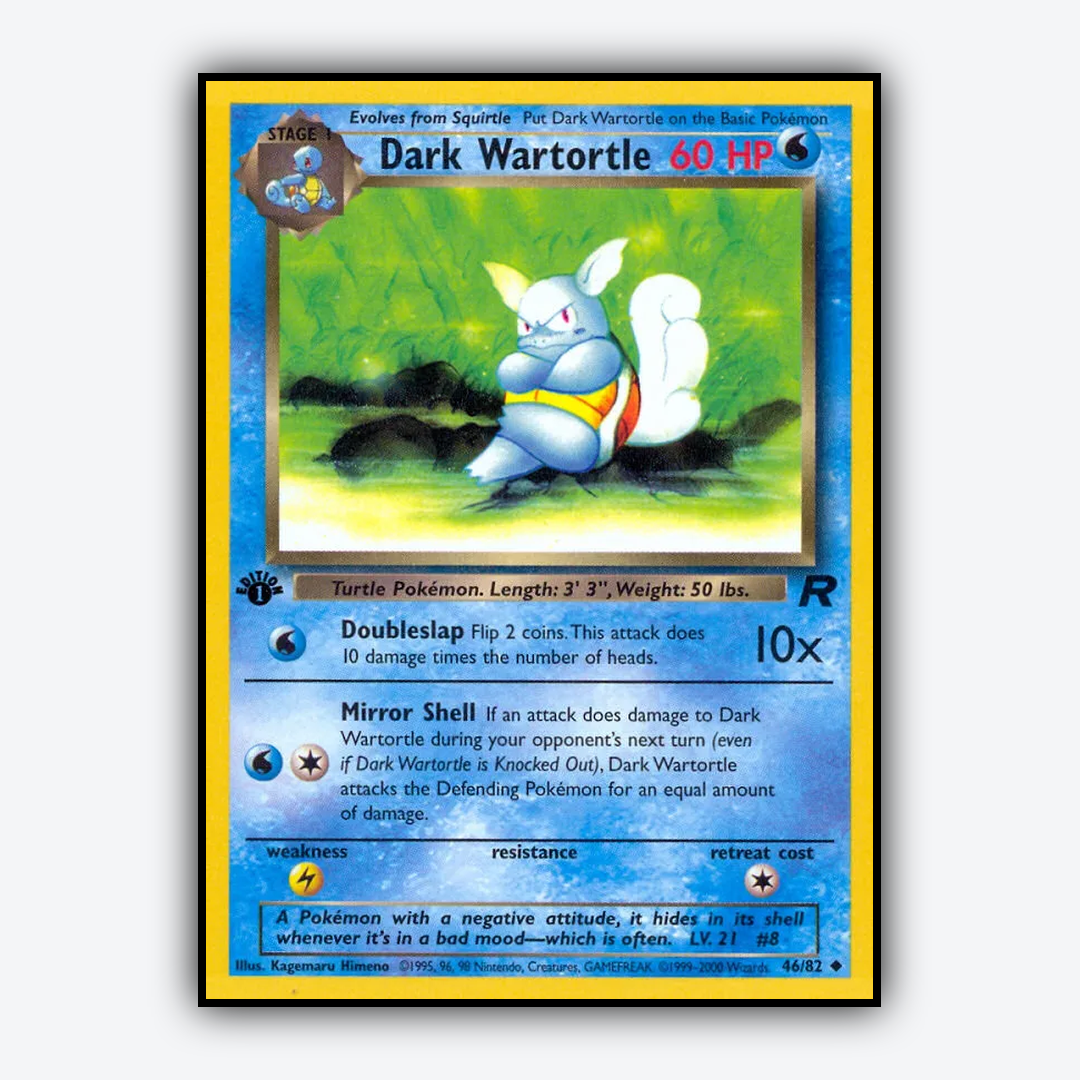 Dark Wartortle 046/82 - Team Rocket Set - Card Rug