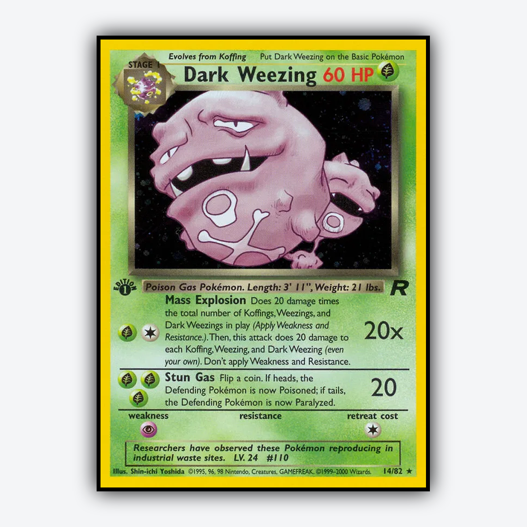 Dark Weezing 014/82 - Team Rocket Set - Card Rug