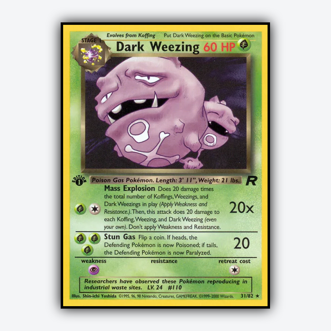 Dark Weezing 031/82 - Team Rocket Set - Card Rug