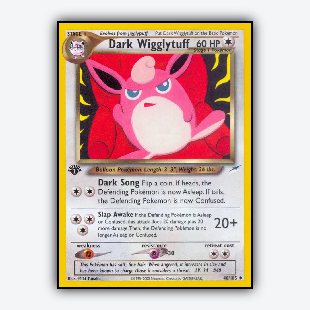 Dark Wigglytuff 040/105 - Neo Destiny Set - Card Rug