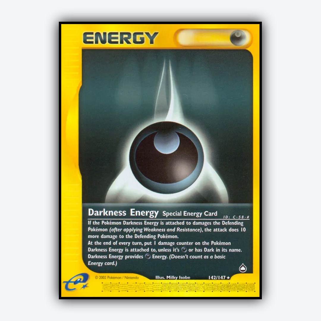 Darkness Energy 142/147 - Aquapolis Set - Card Rug