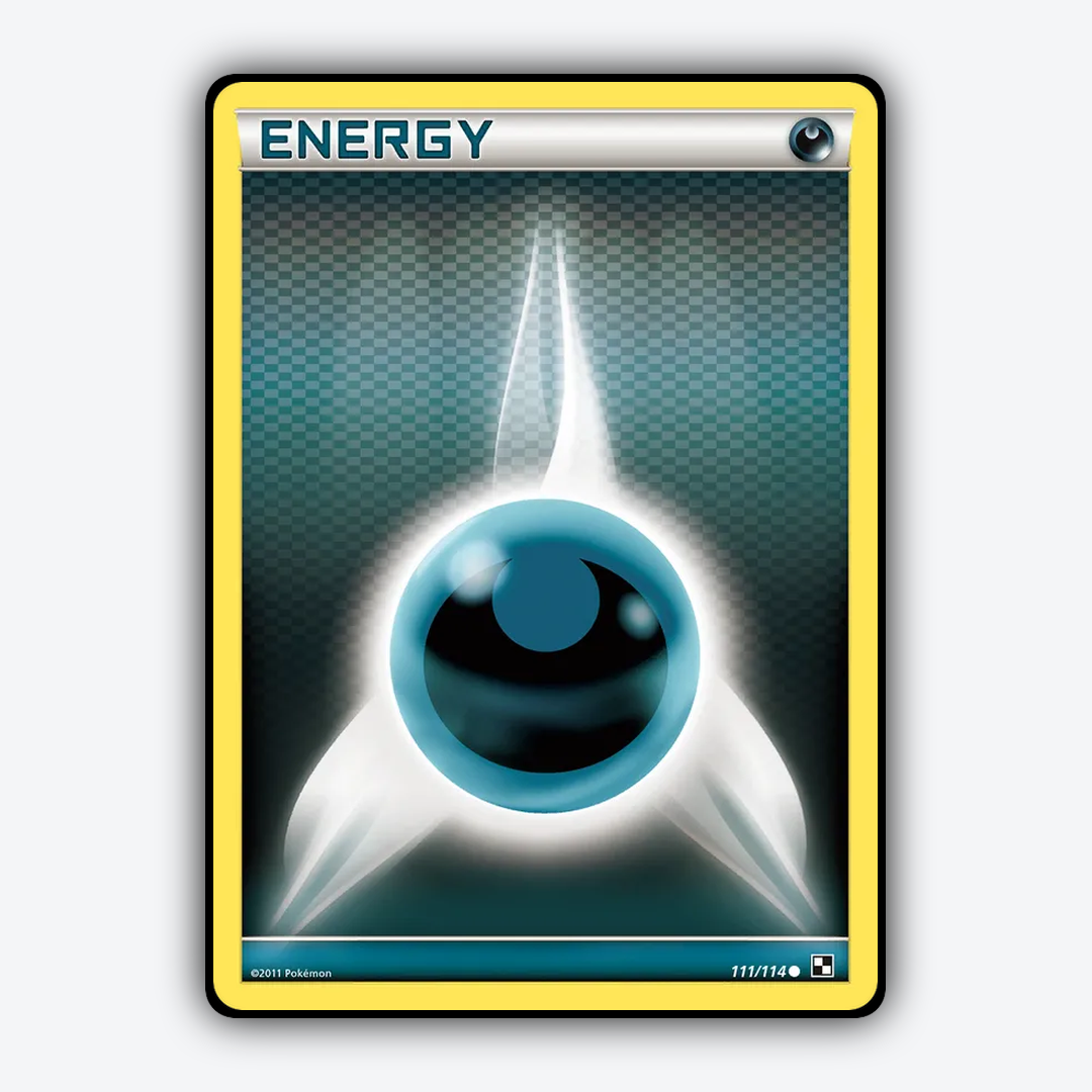 Darkness Energy 111/114 - Black & White Set - Card Rug