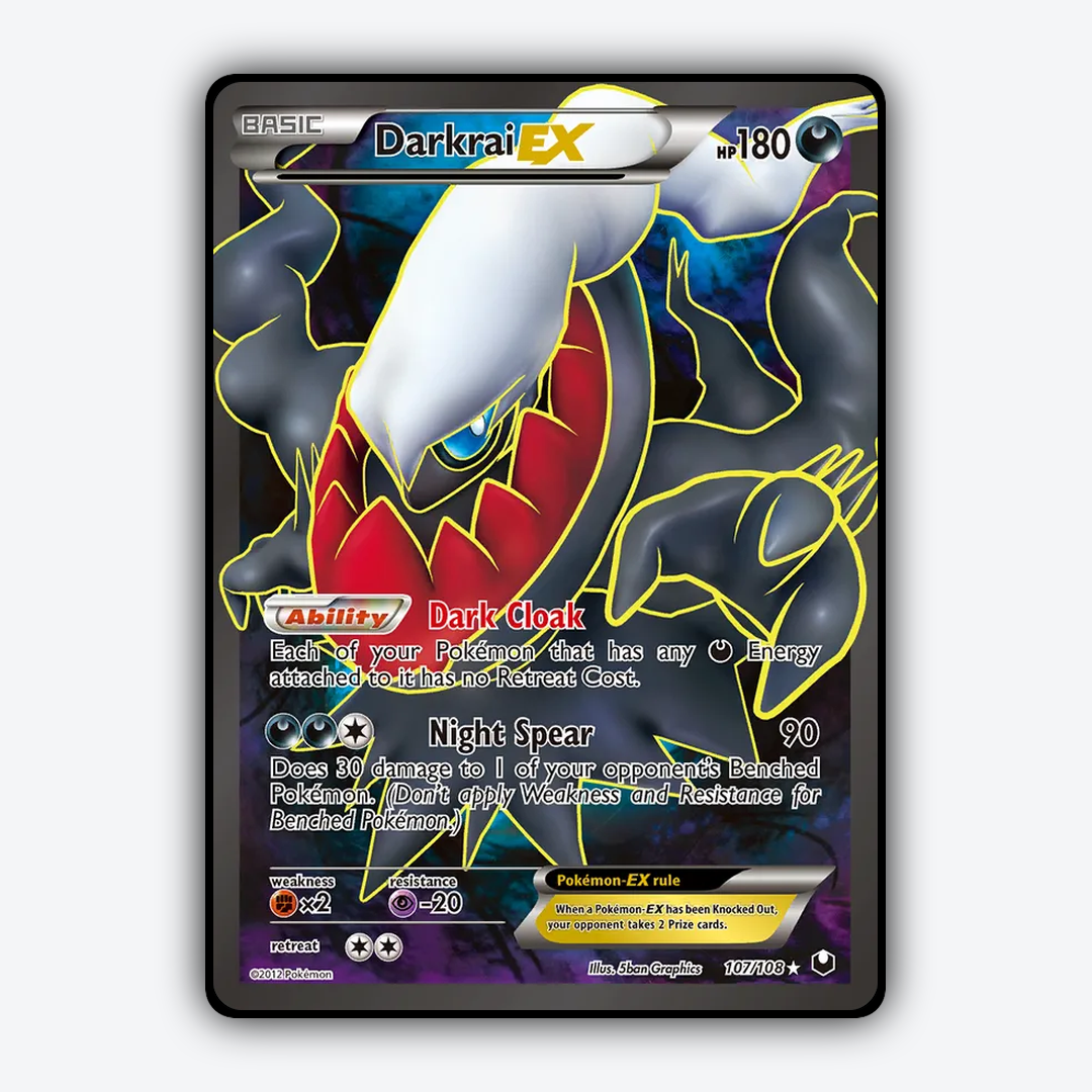 Darkrai-EX 107/108 - Dark Explorers Set - Card Rug