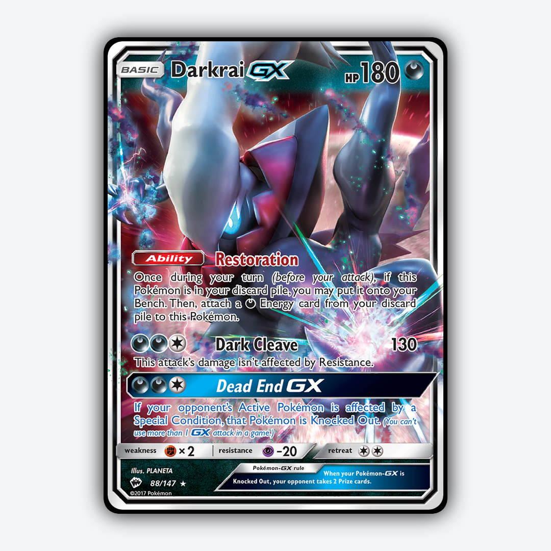 Darkrai-GX 088/147 - Burning Shadows Set - Card Rug