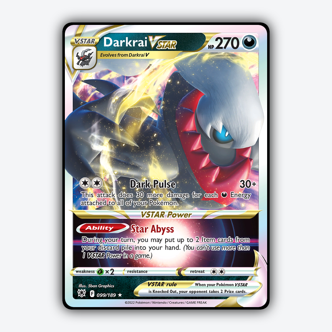 Darkrai VSTAR 099/189 - Astral Radiance Set - Card Rug