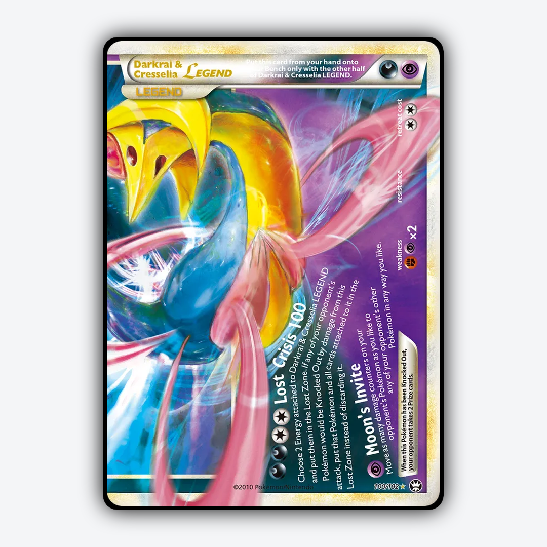 Darkrai & Cresselia LEGEND 100/102 - HS—Triumphant Set - Card Rug