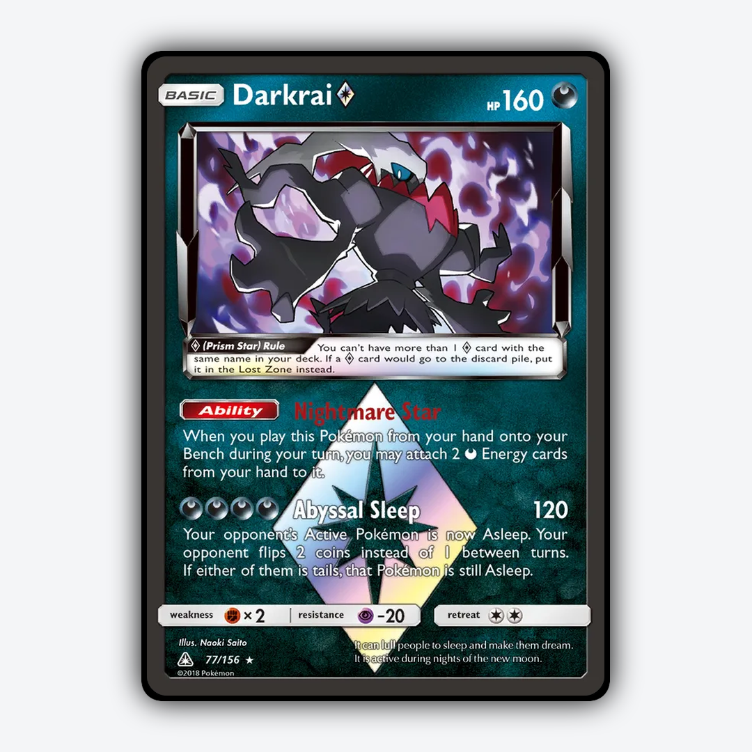 Darkrai ◇ 077/156 - Ultra Prism Set - Card Rug