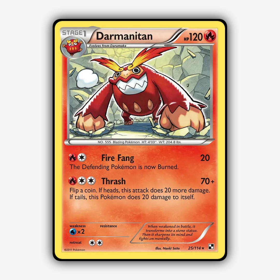 Darmanitan 025/114 - Black & White Set - Card Rug