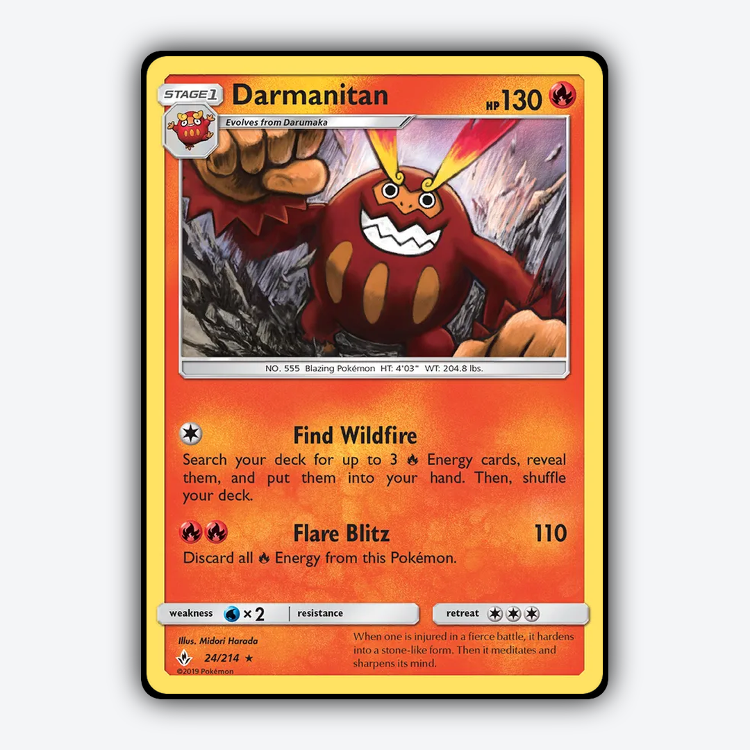 Darmanitan 024/214 - Unbroken Bonds Set - Card Rug