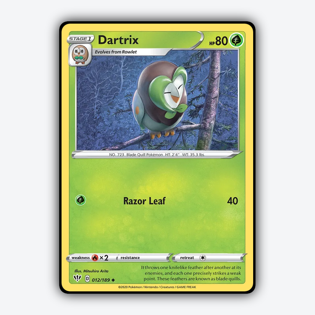 Dartrix 012/189 - Darkness Ablaze Set - Card Rug