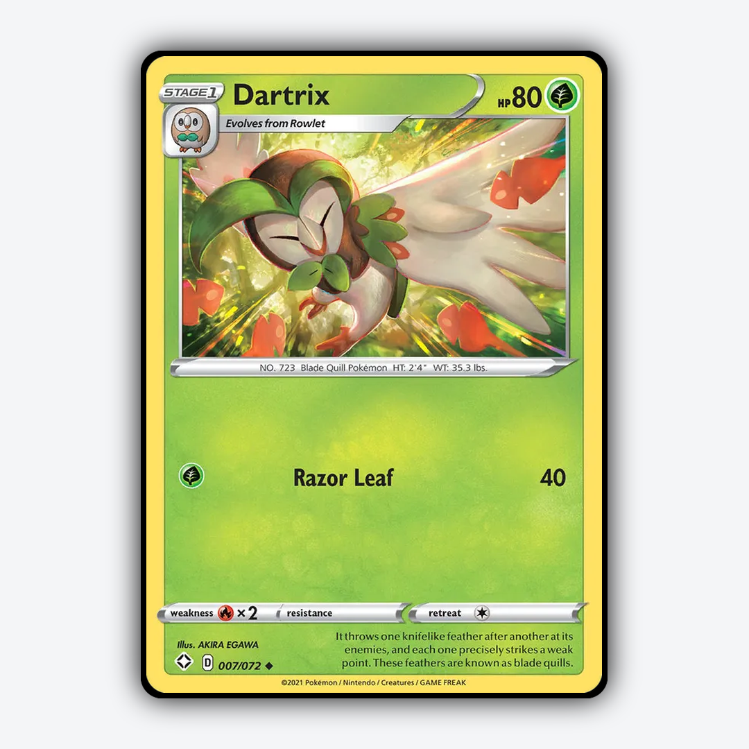 Dartrix 007/72 - Shining Fates Set - Card Rug