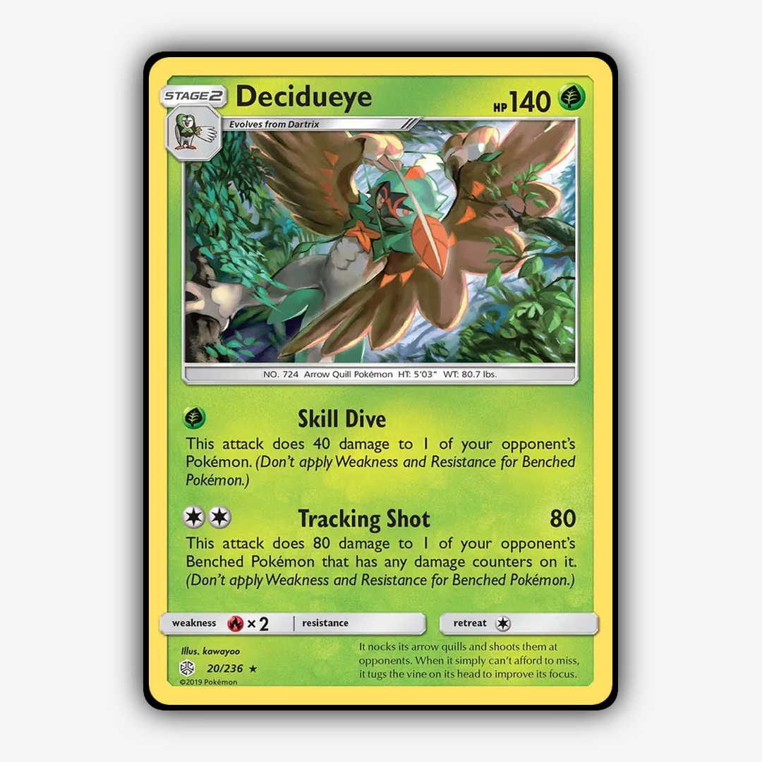 Decidueye 020/236 - Cosmic Eclipse Set - Card Rug
